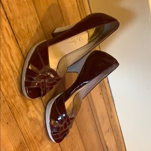 Cole Haan Deep Red Platform Heels